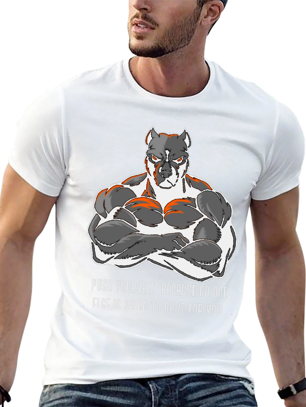 Motivational Pitbull Gym T-Shirt