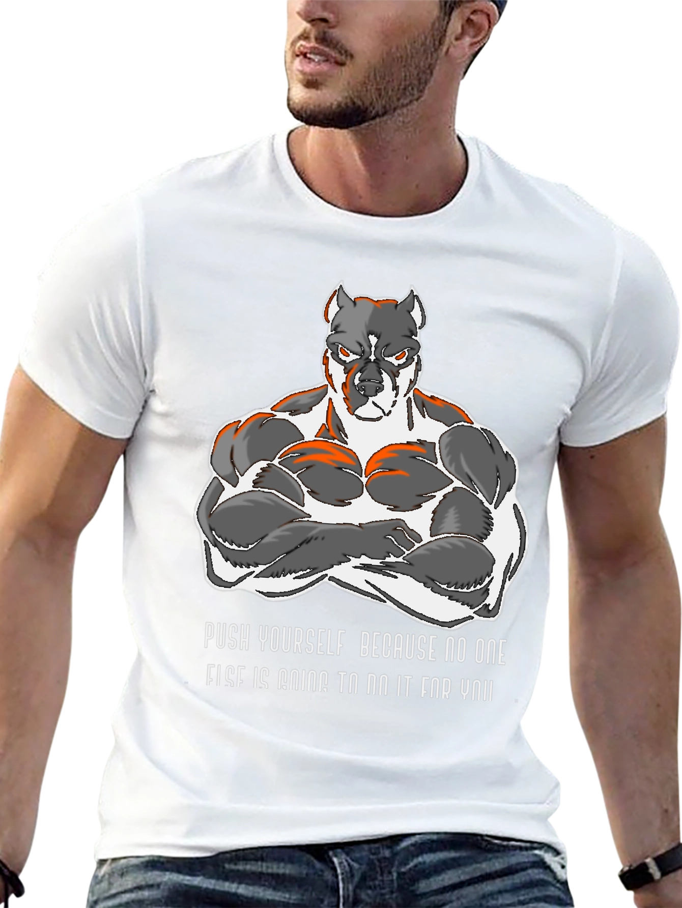 Motivational Pitbull Gym T-Shirt