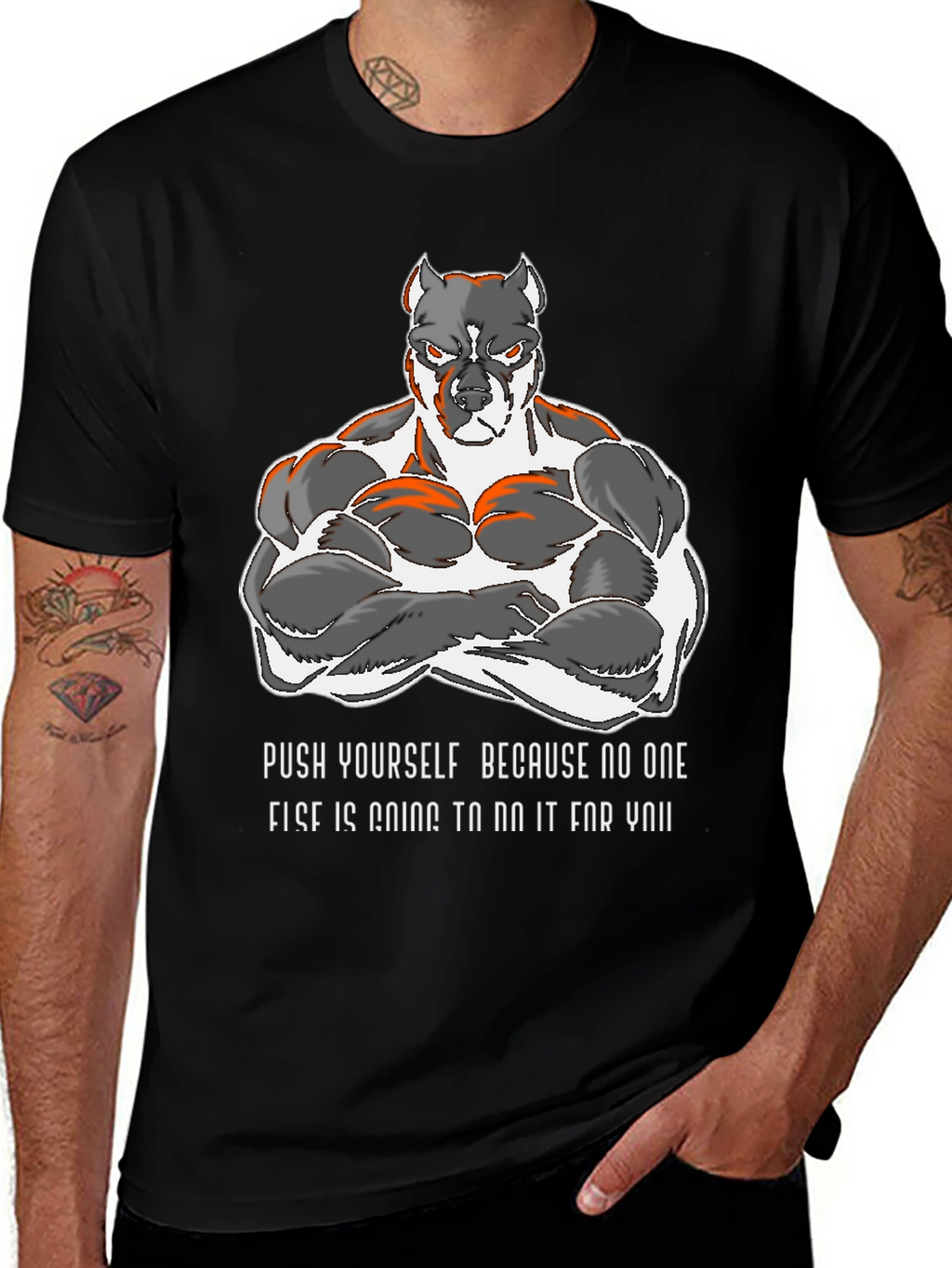Motivational Pitbull Gym T-Shirt
