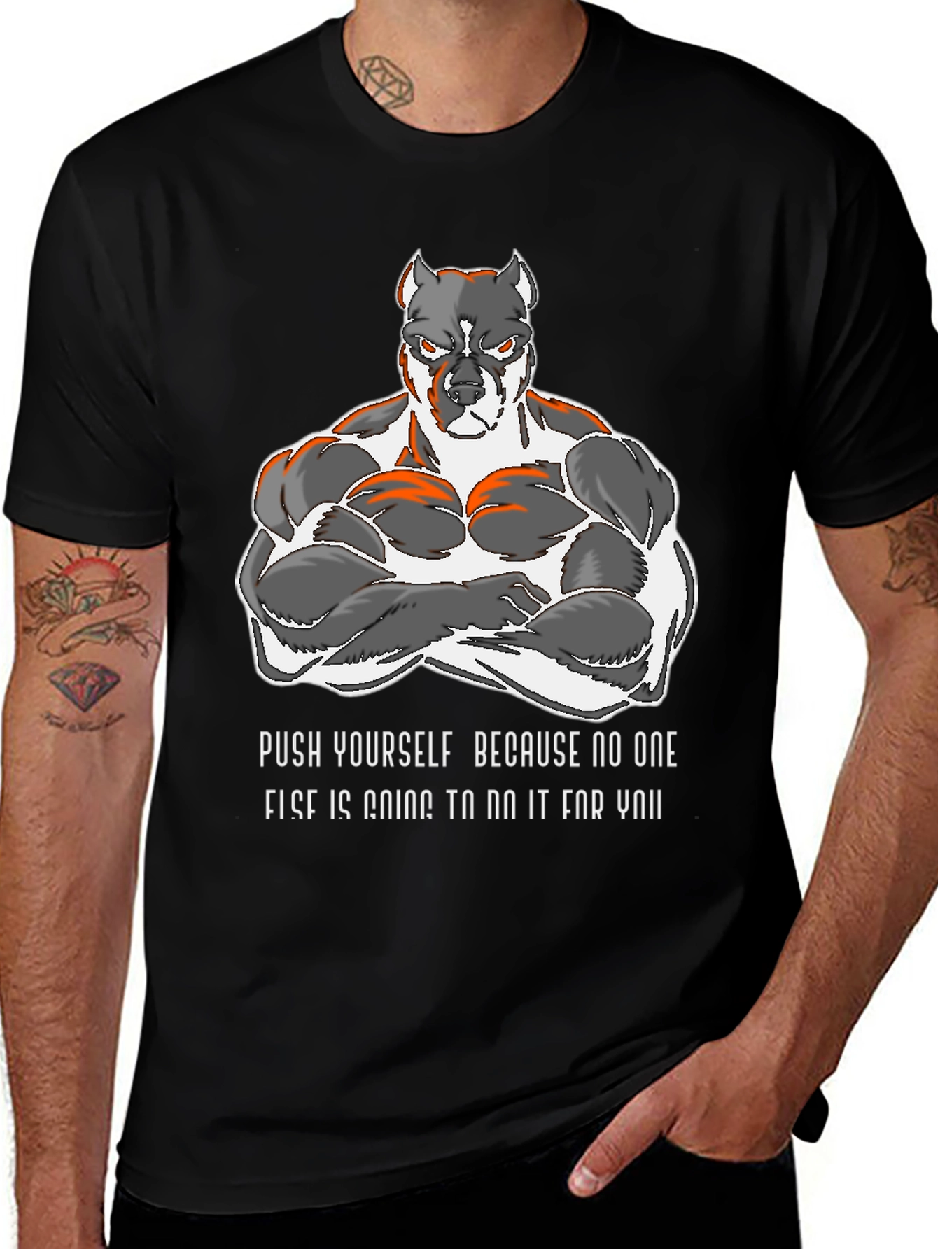 Motivational Pitbull Gym T-Shirt