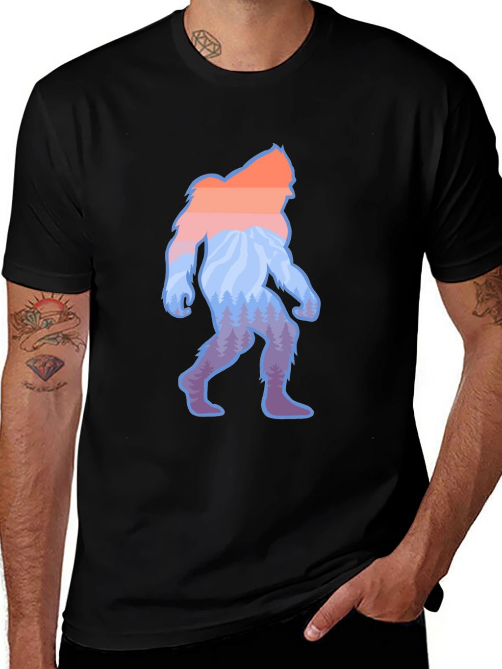 Sasquatch Sunset T-Shirt - Mountain Bigfoot Design