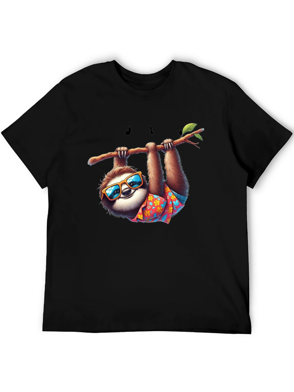 Cool Sloth Graphic T-Shirt - Casual Black Tee