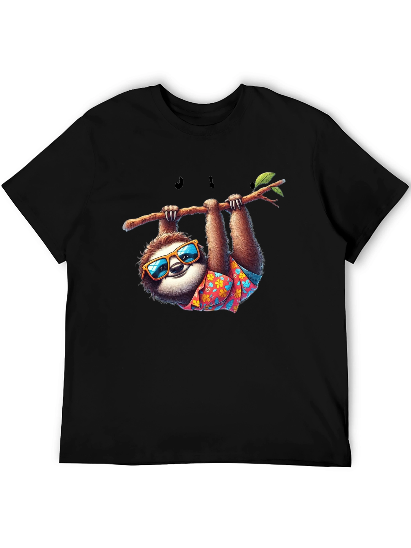 Cool Sloth Graphic T-Shirt - Casual Black Tee