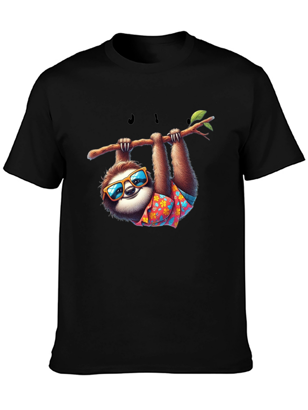 Cool Sloth Graphic T-Shirt - Casual Black Tee