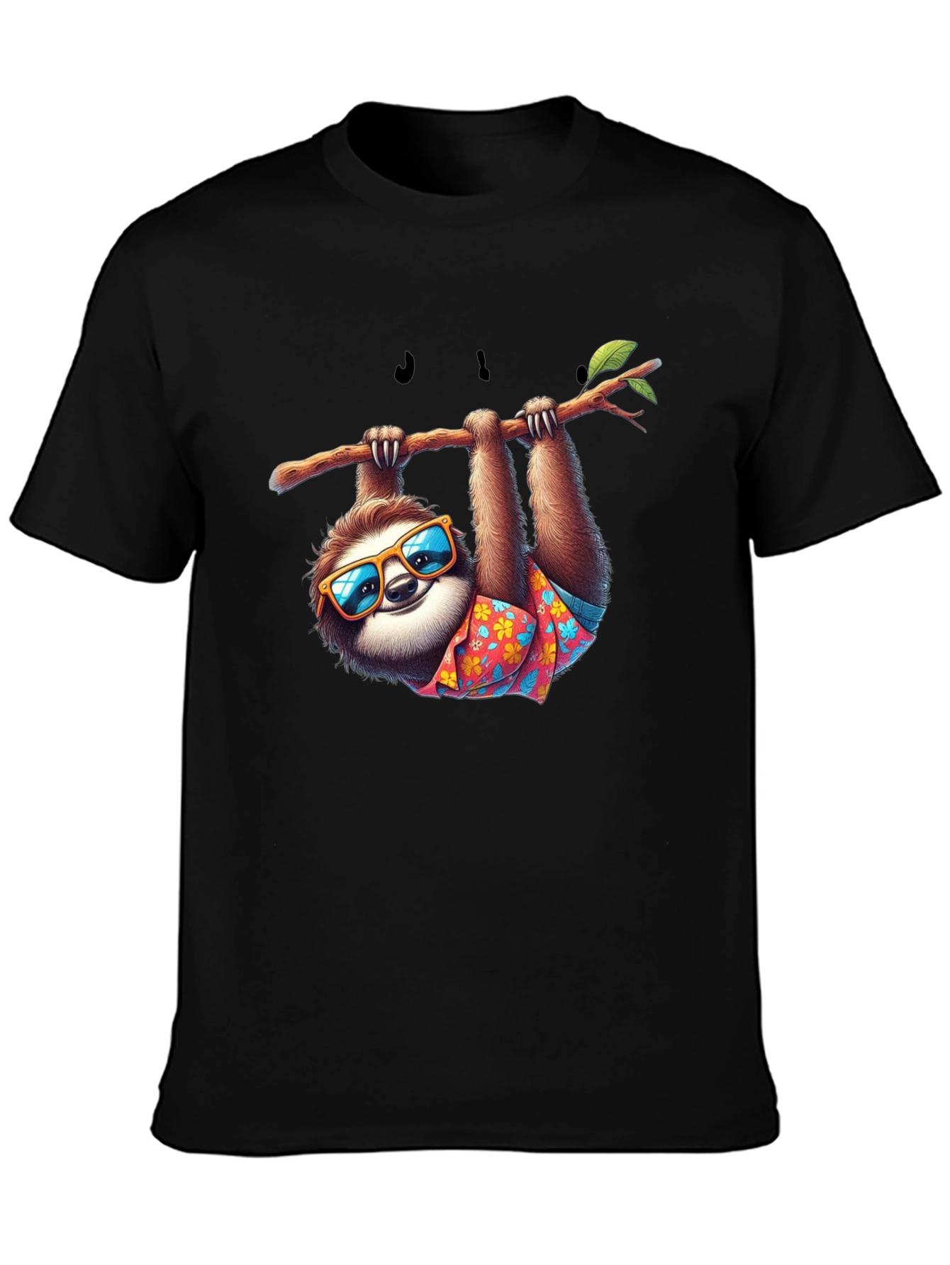Cool Sloth Graphic T-Shirt - Casual Black Tee