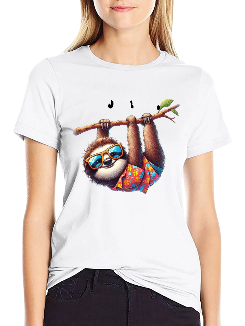 Cool Sloth Graphic T-Shirt - Casual Black Tee