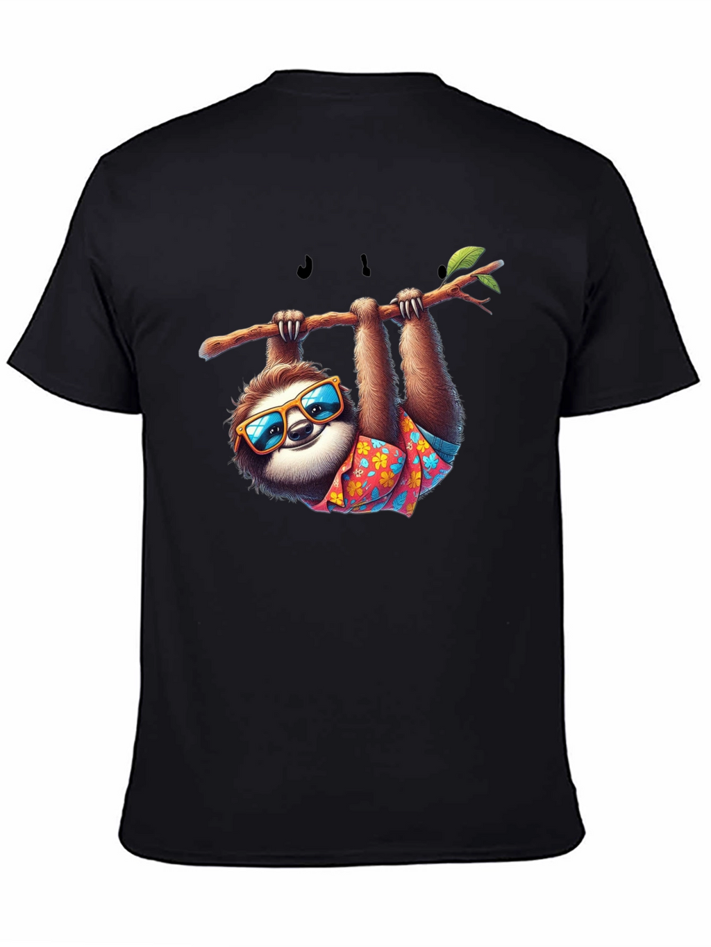 Cool Sloth Graphic T-Shirt - Casual Black Tee