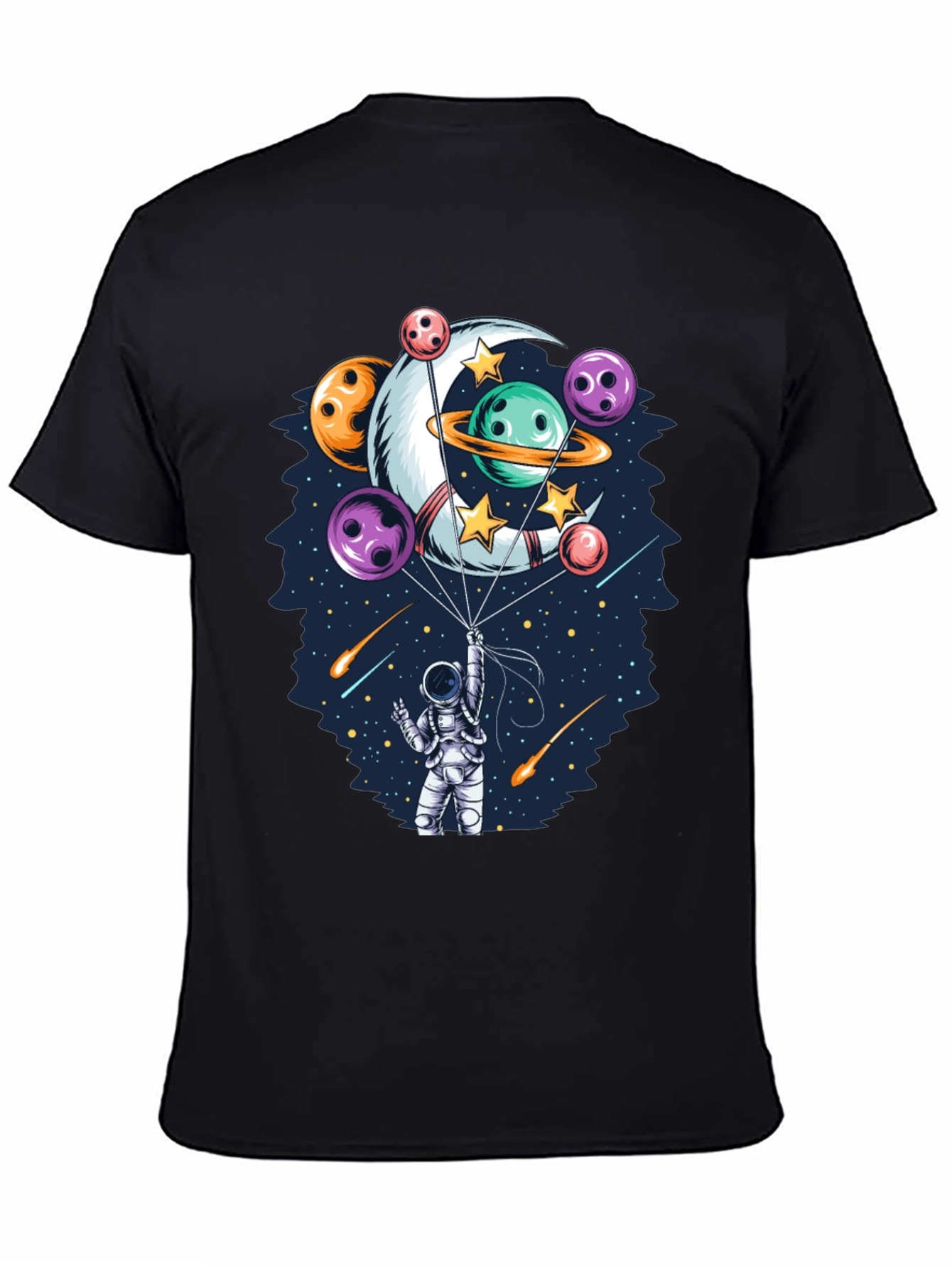 Astronaut Bowling Planet T-Shirt