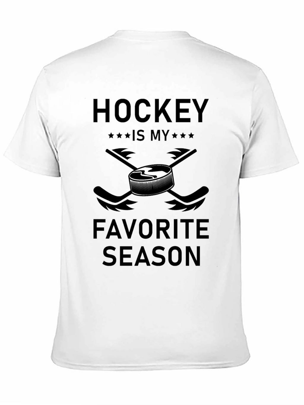 Hockey is My Favorite Season Black T-Shirt