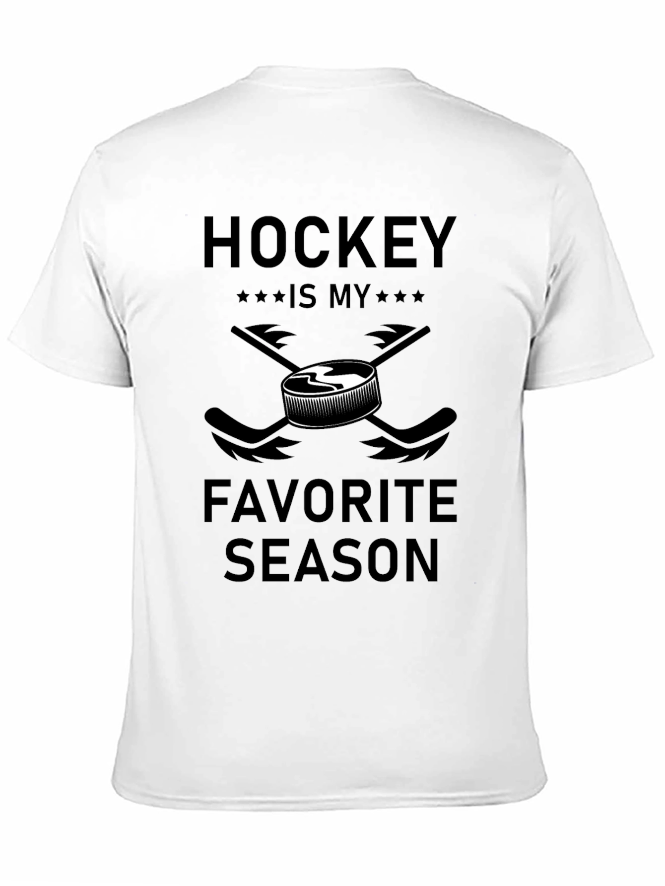 Hockey is My Favorite Season Black T-Shirt
