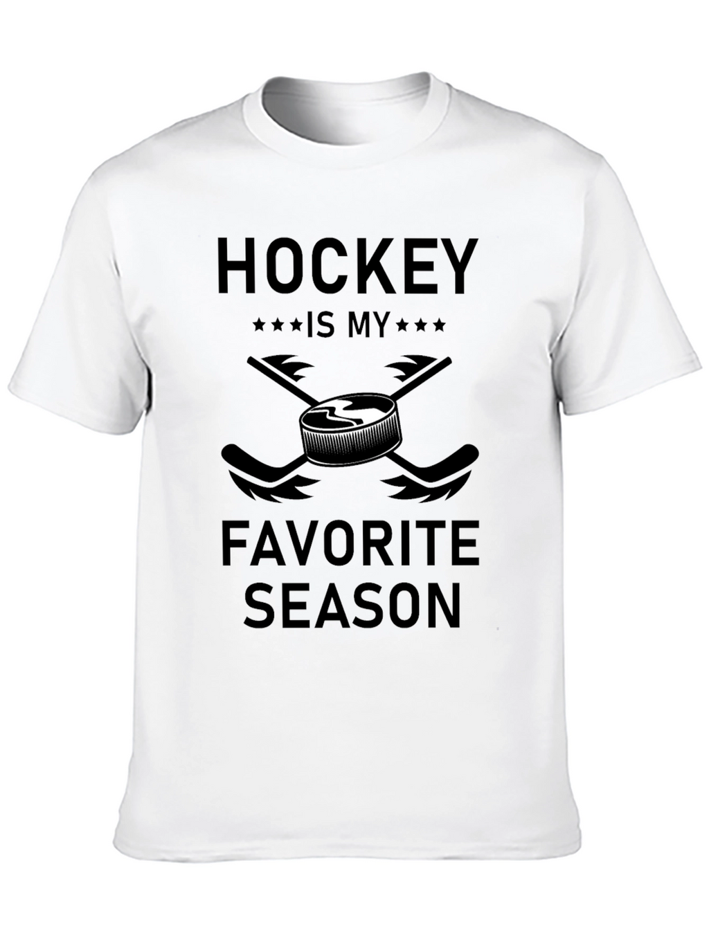 Hockey is My Favorite Season Black T-Shirt