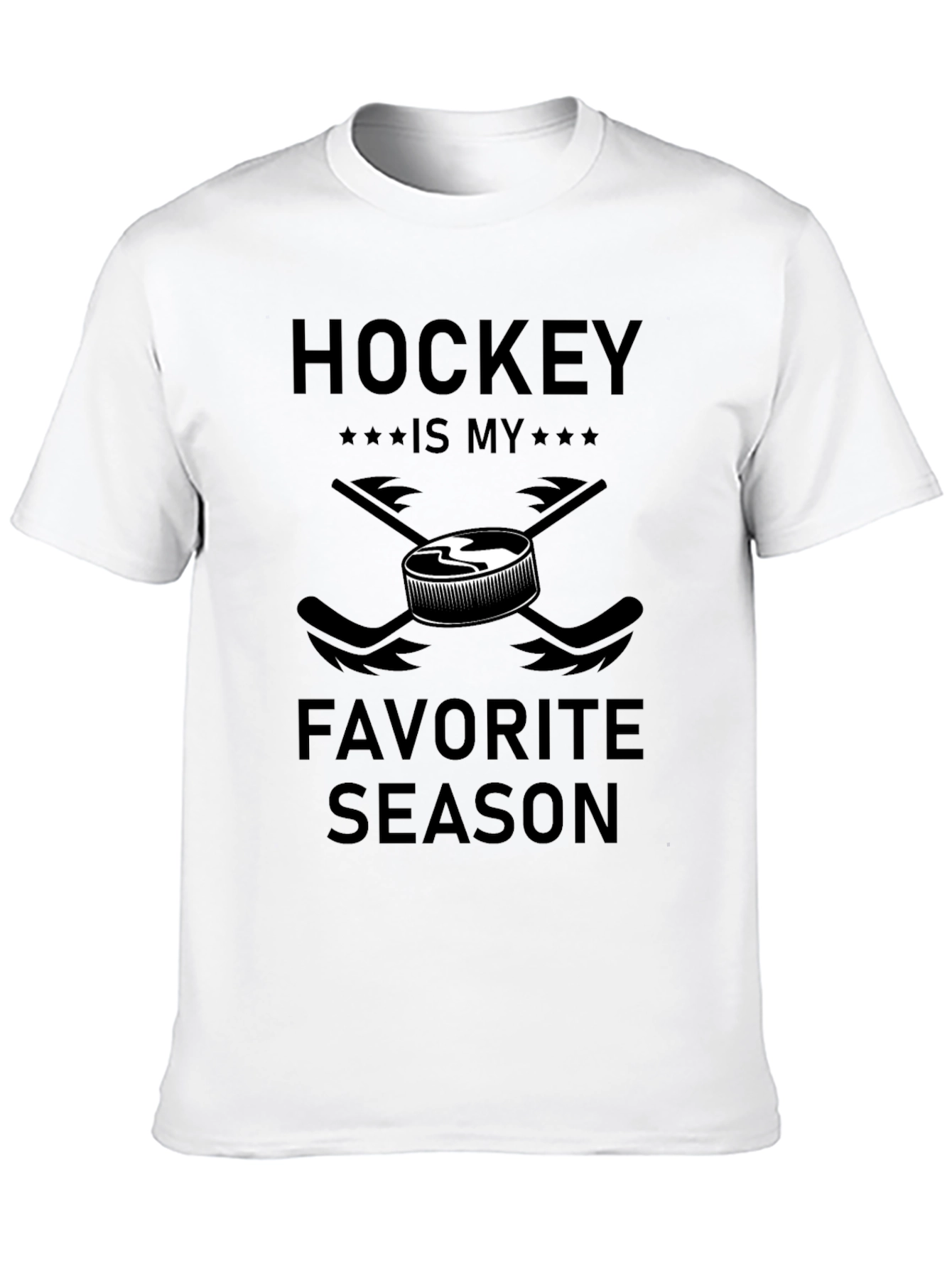 Hockey is My Favorite Season Black T-Shirt