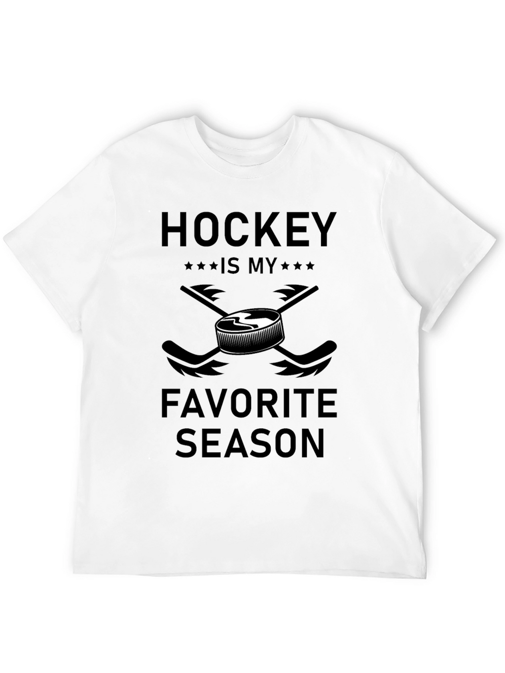 Hockey is My Favorite Season Black T-Shirt