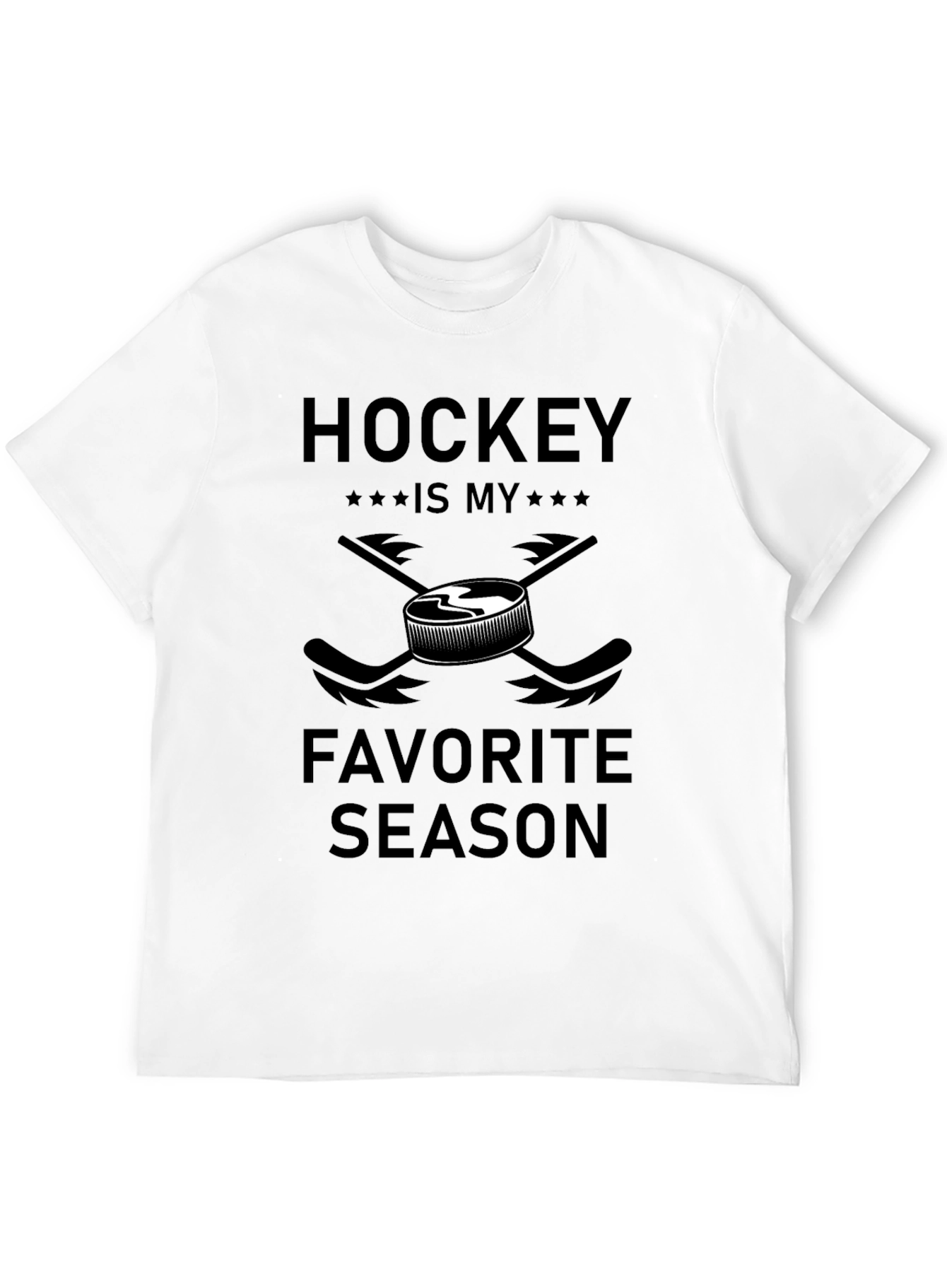 Hockey is My Favorite Season Black T-Shirt