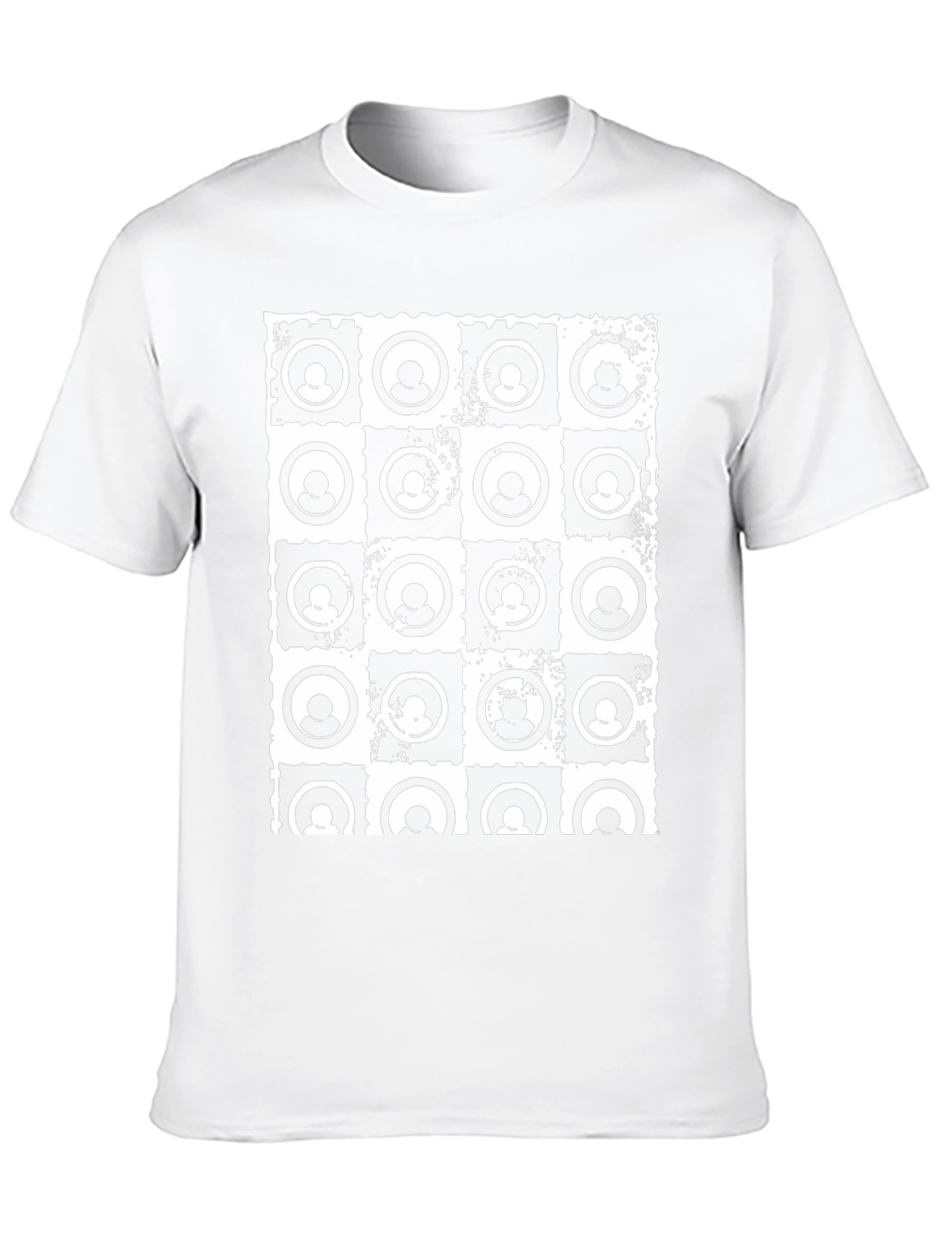 Abstract Grid Graphic Black T-Shirt