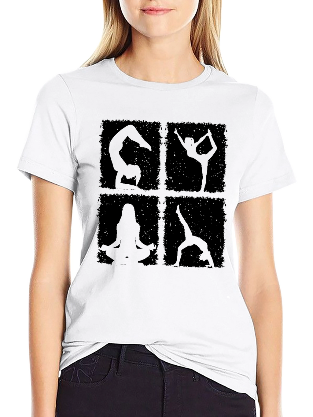 Yoga Pose Graphic Print T-Shirt