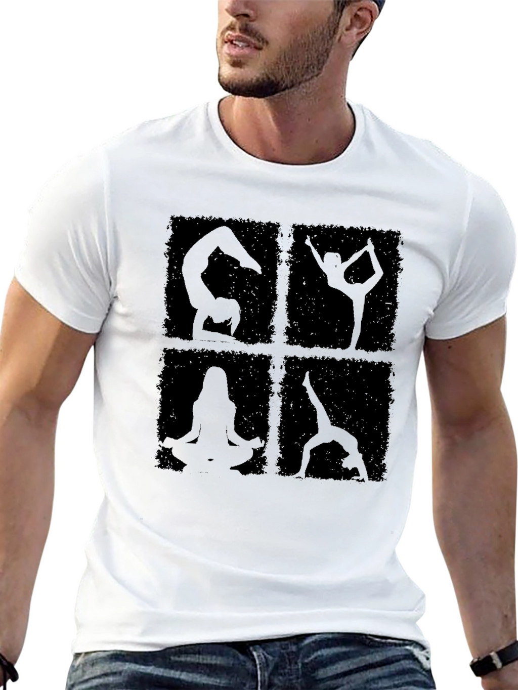 Yoga Pose Graphic Print T-Shirt