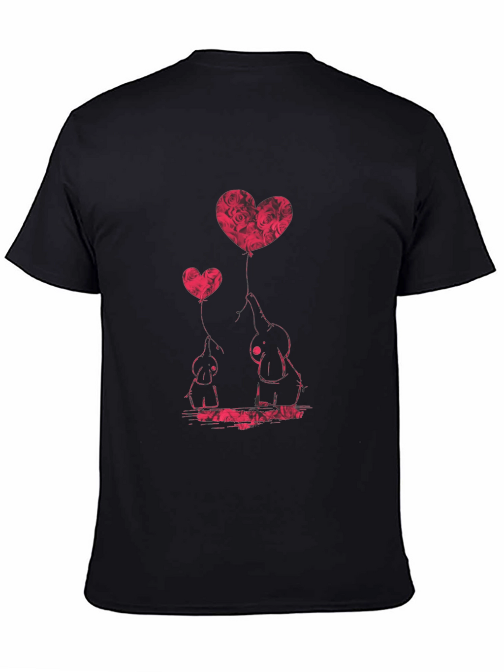 Elephant Love Heart Balloon Graphic Tee