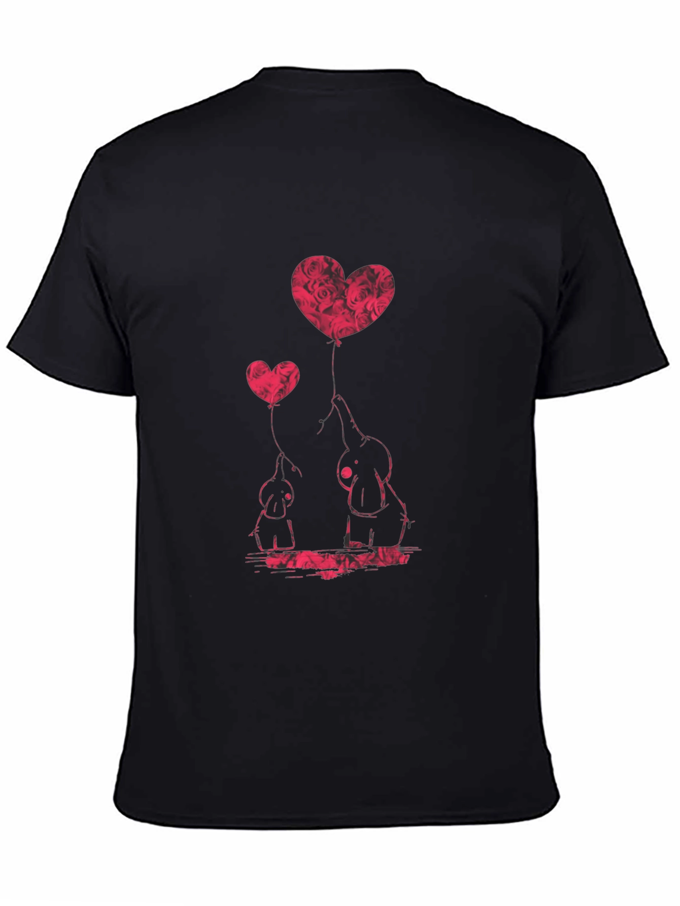 Elephant Love Heart Balloon Graphic Tee