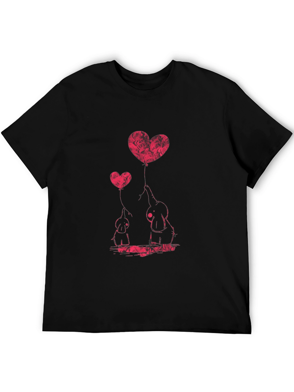 Elephant Love Heart Balloon Graphic Tee