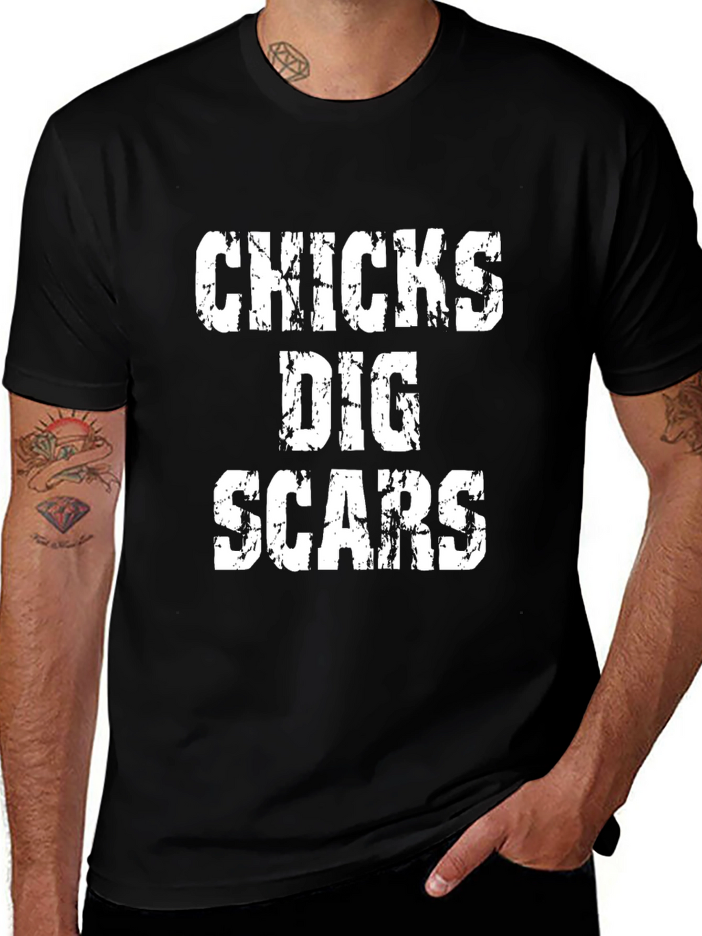 Chicks Dig Scars Graphic T-Shirt - Bold Statement Tee