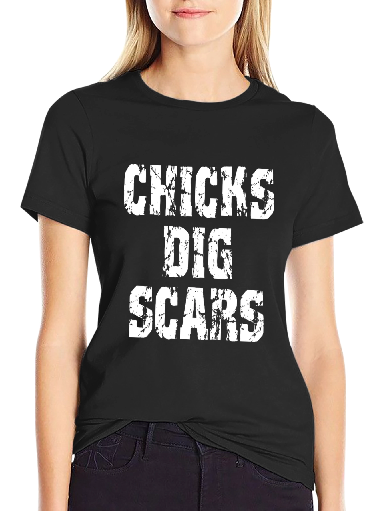 Chicks Dig Scars Graphic T-Shirt - Bold Statement Tee