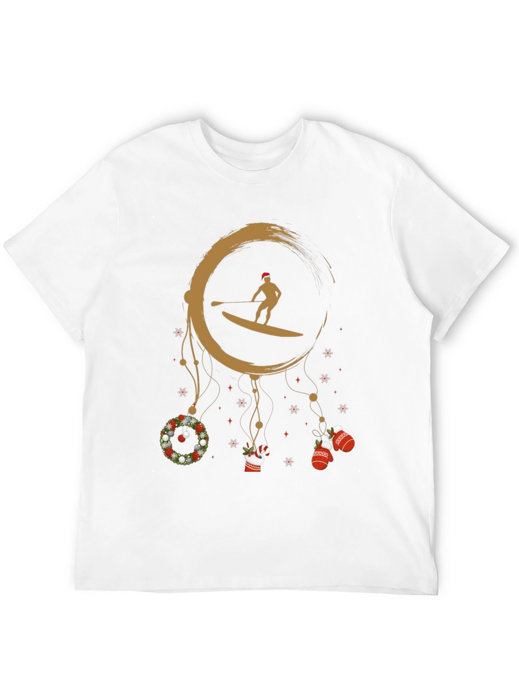 Christmas Paddle Boarder T-Shirt