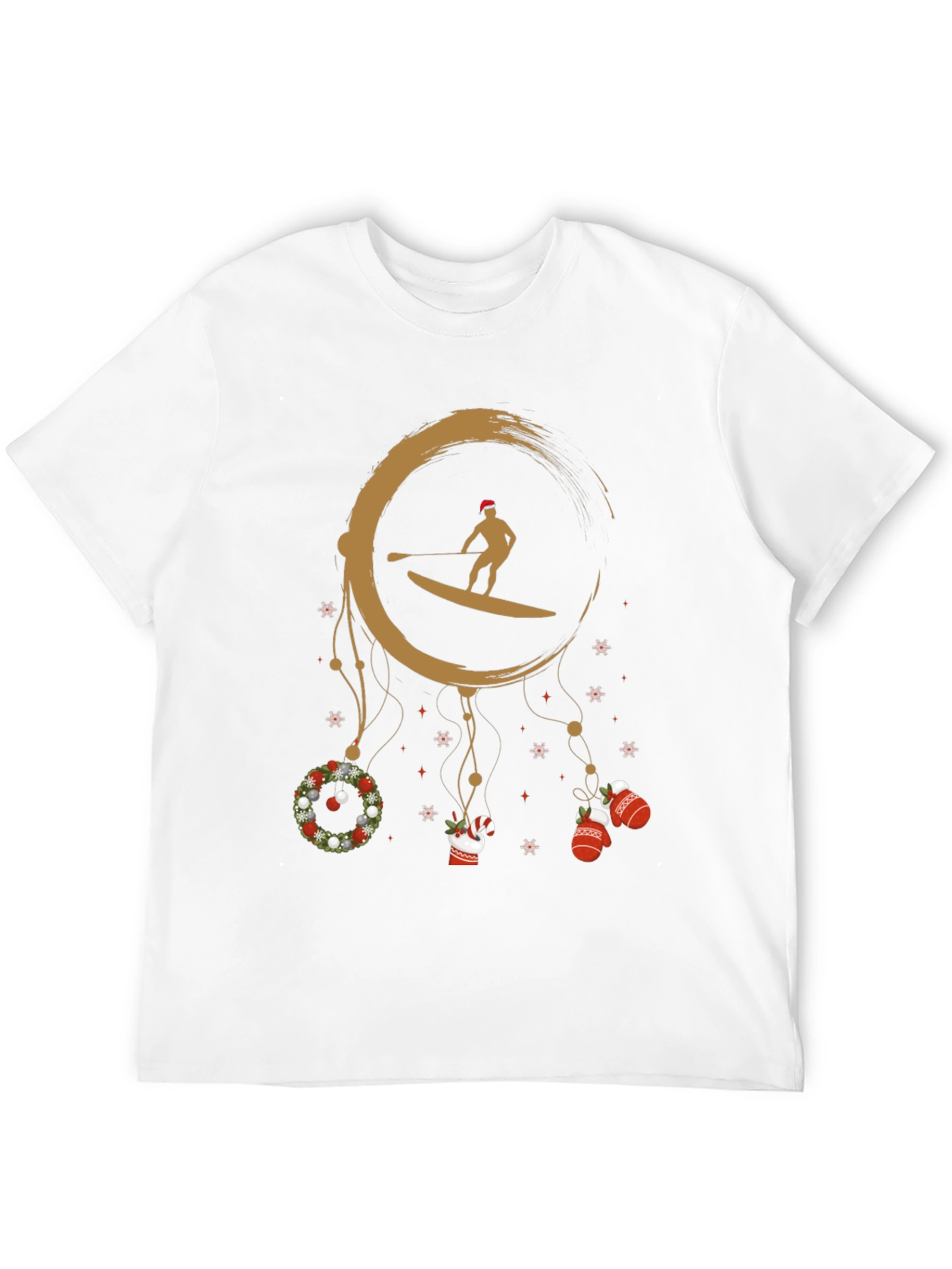 Christmas Paddle Boarder T-Shirt