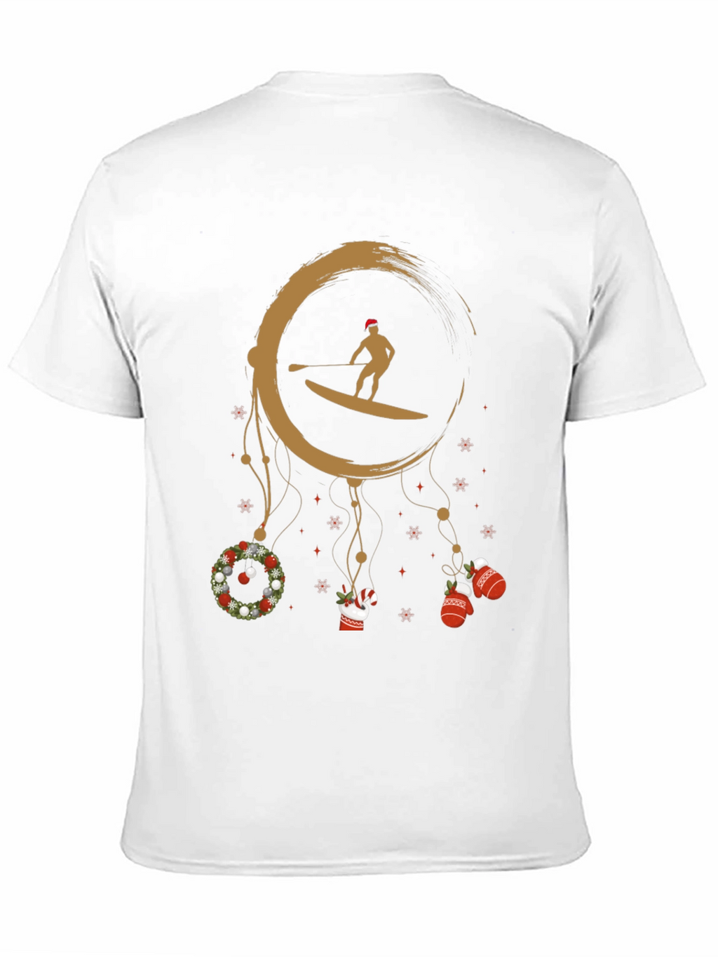 Christmas Paddle Boarder T-Shirt