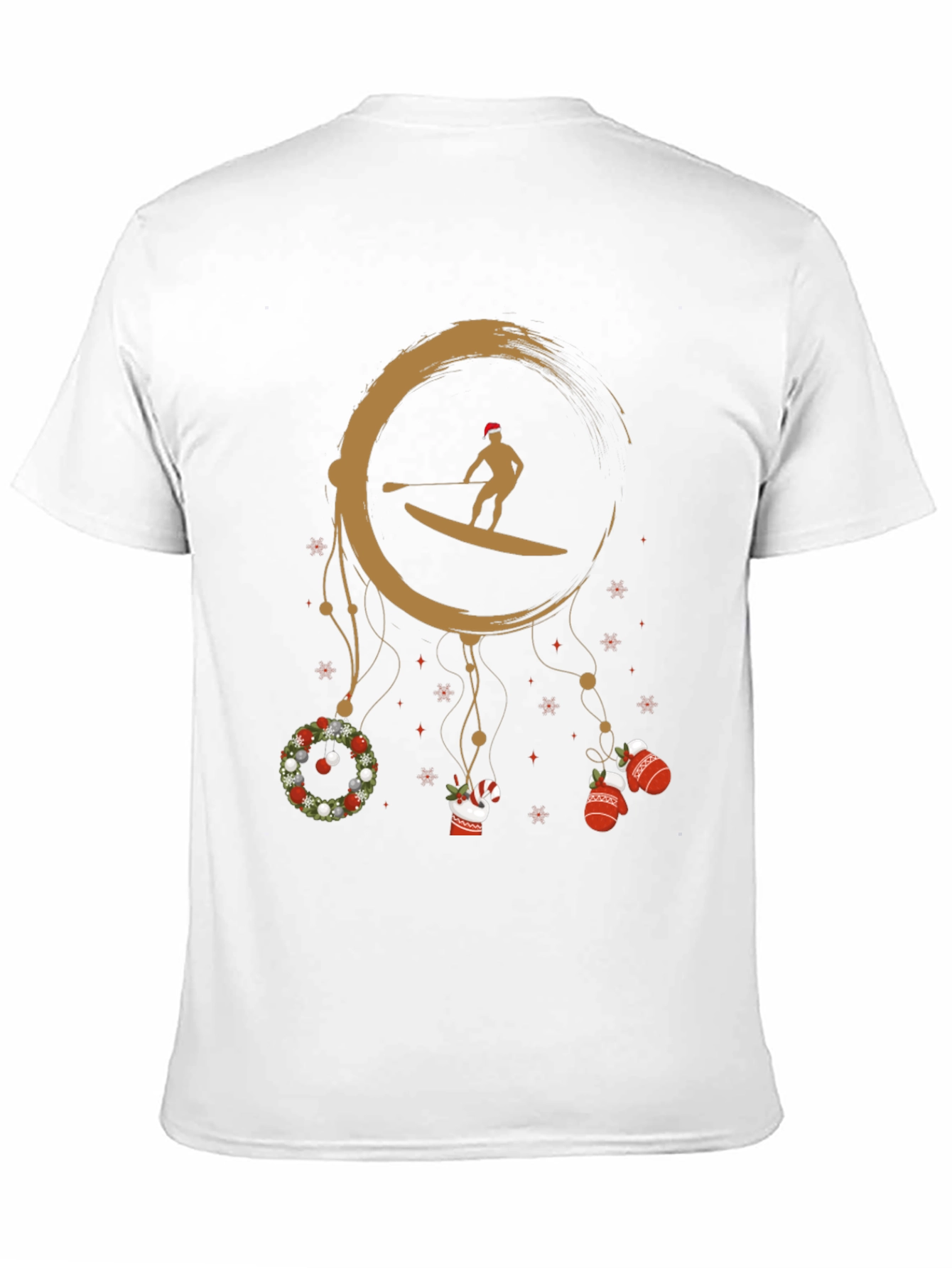 Christmas Paddle Boarder T-Shirt