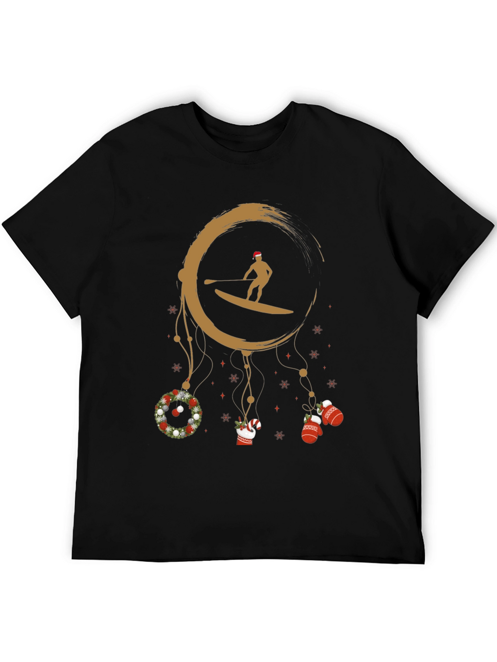 Christmas Paddle Boarder T-Shirt