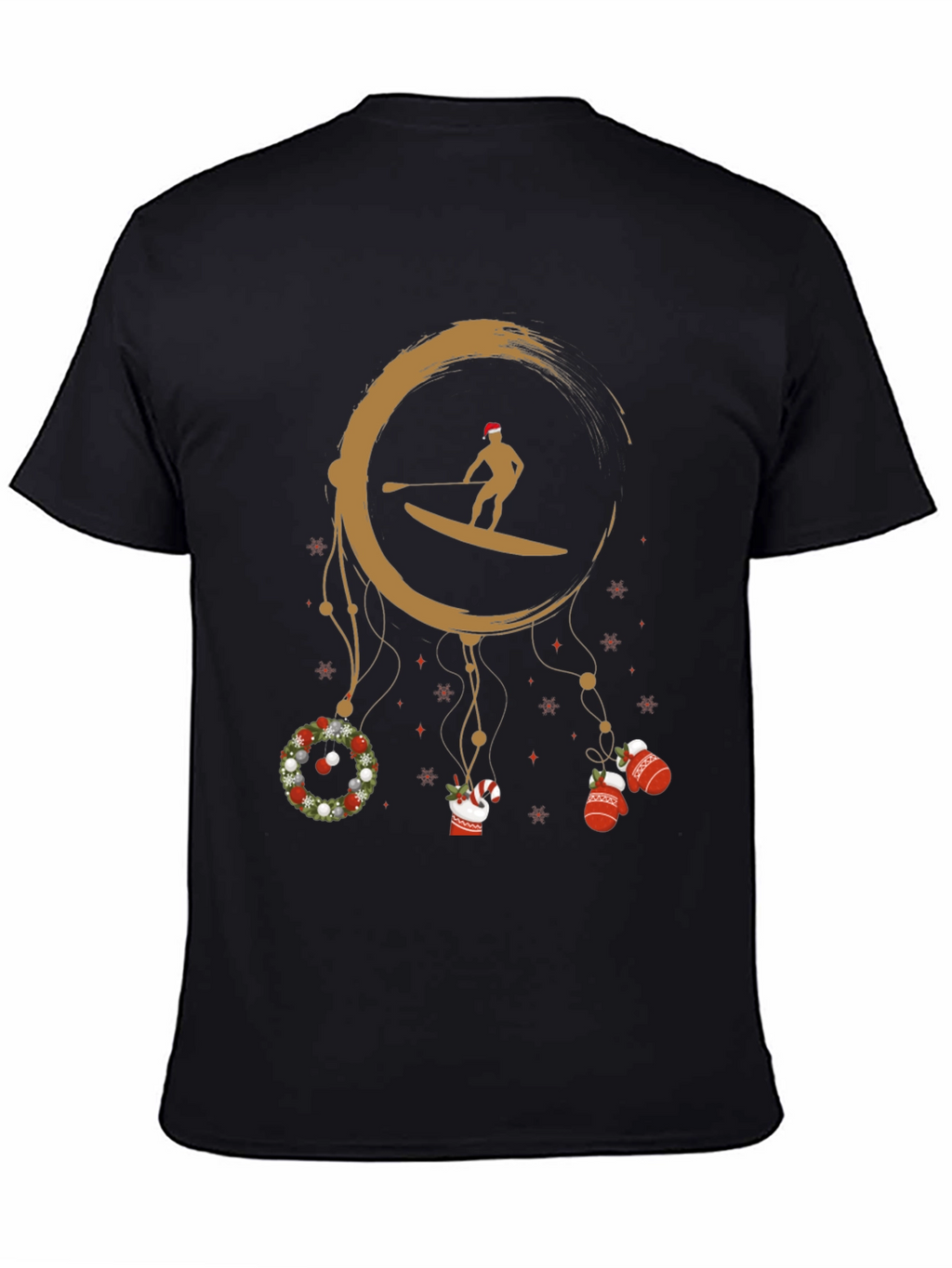 Christmas Paddle Boarder T-Shirt