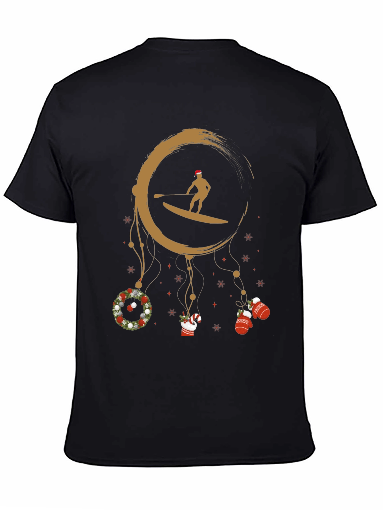 Christmas Paddle Boarder T-Shirt