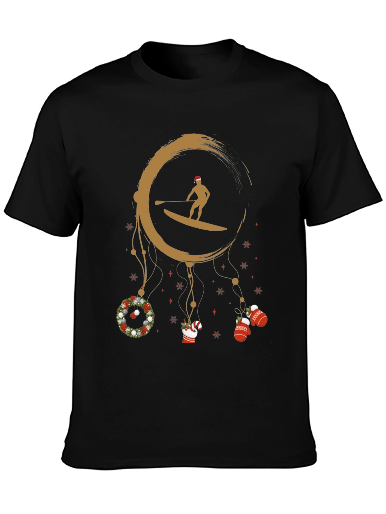 Christmas Paddle Boarder T-Shirt