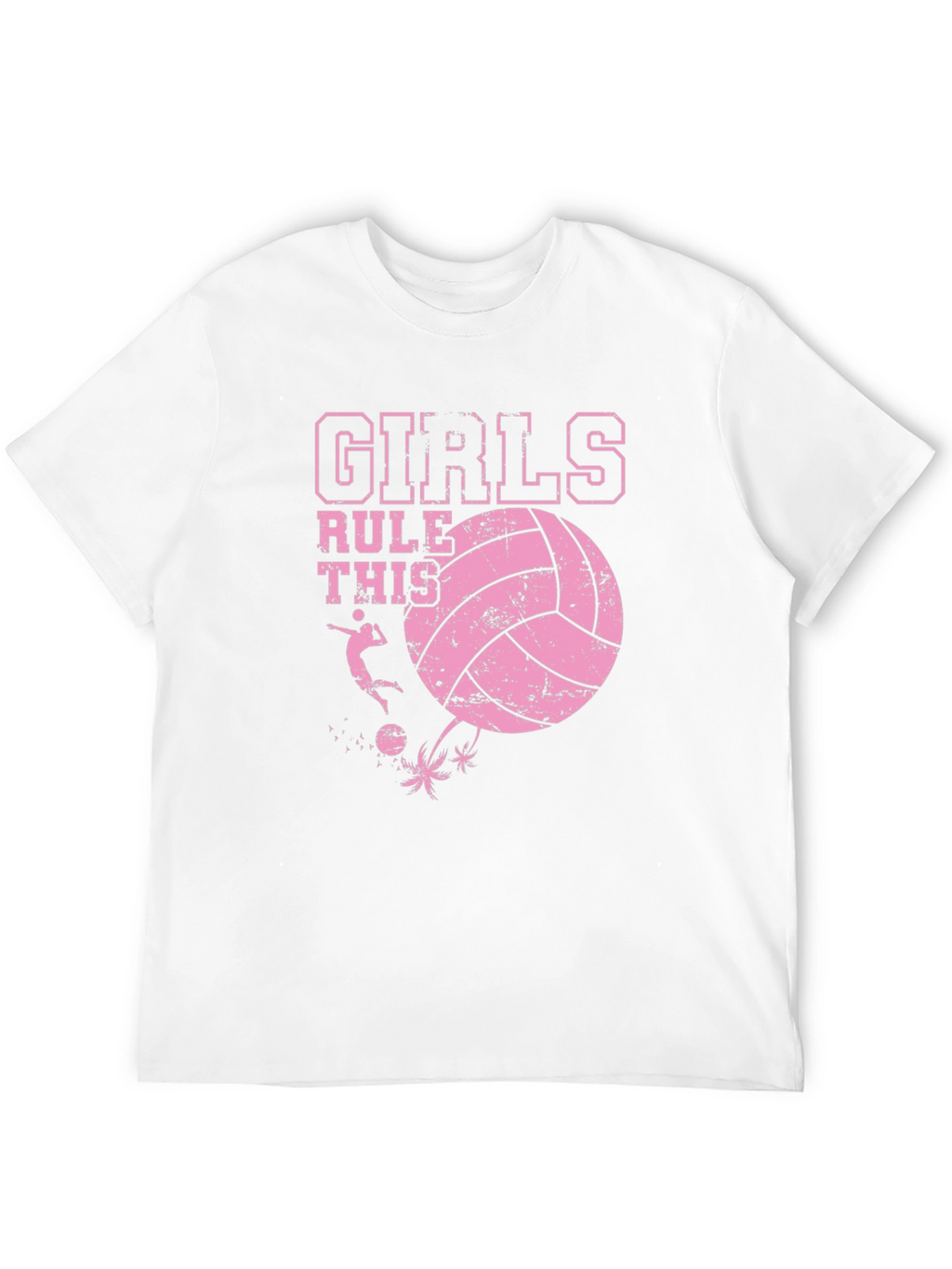 Girls Rule This Volleyball Graphic T-Shirt