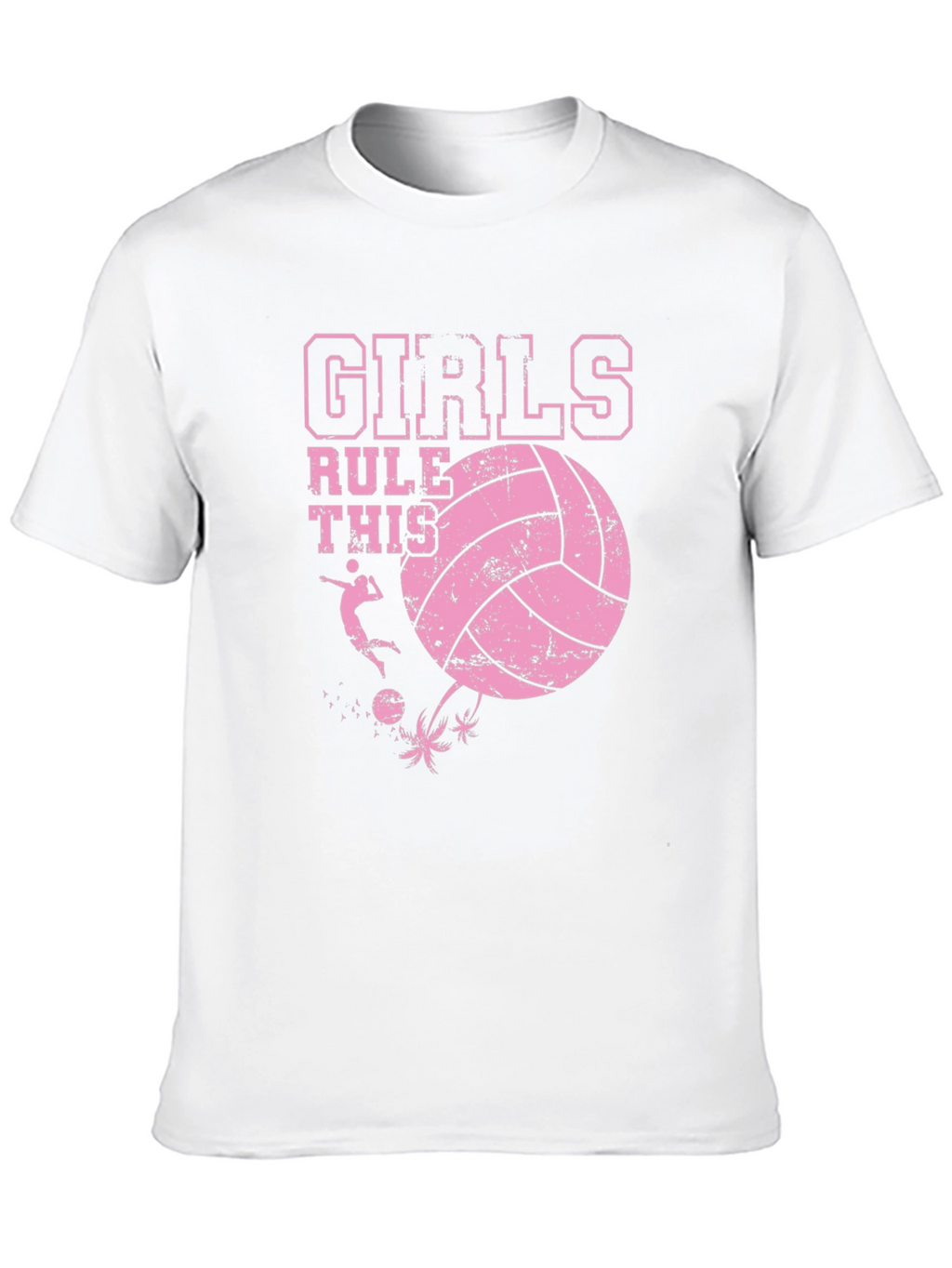 Girls Rule This Volleyball Graphic T-Shirt