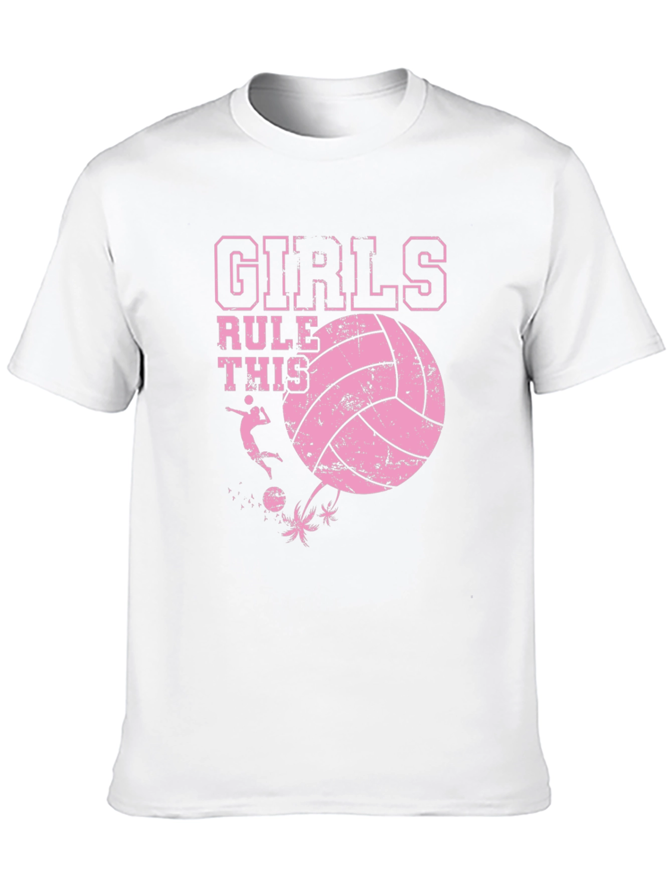 Girls Rule This Volleyball Graphic T-Shirt