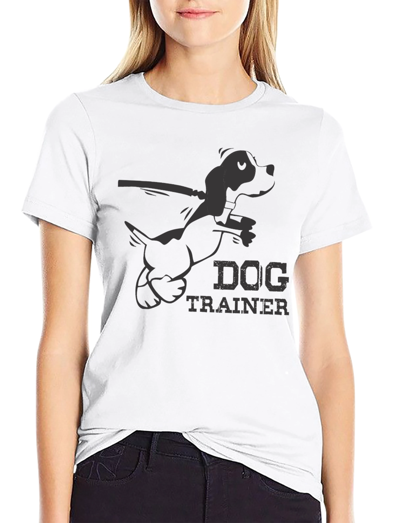 Dog Trainer Graphic T-Shirt - Black