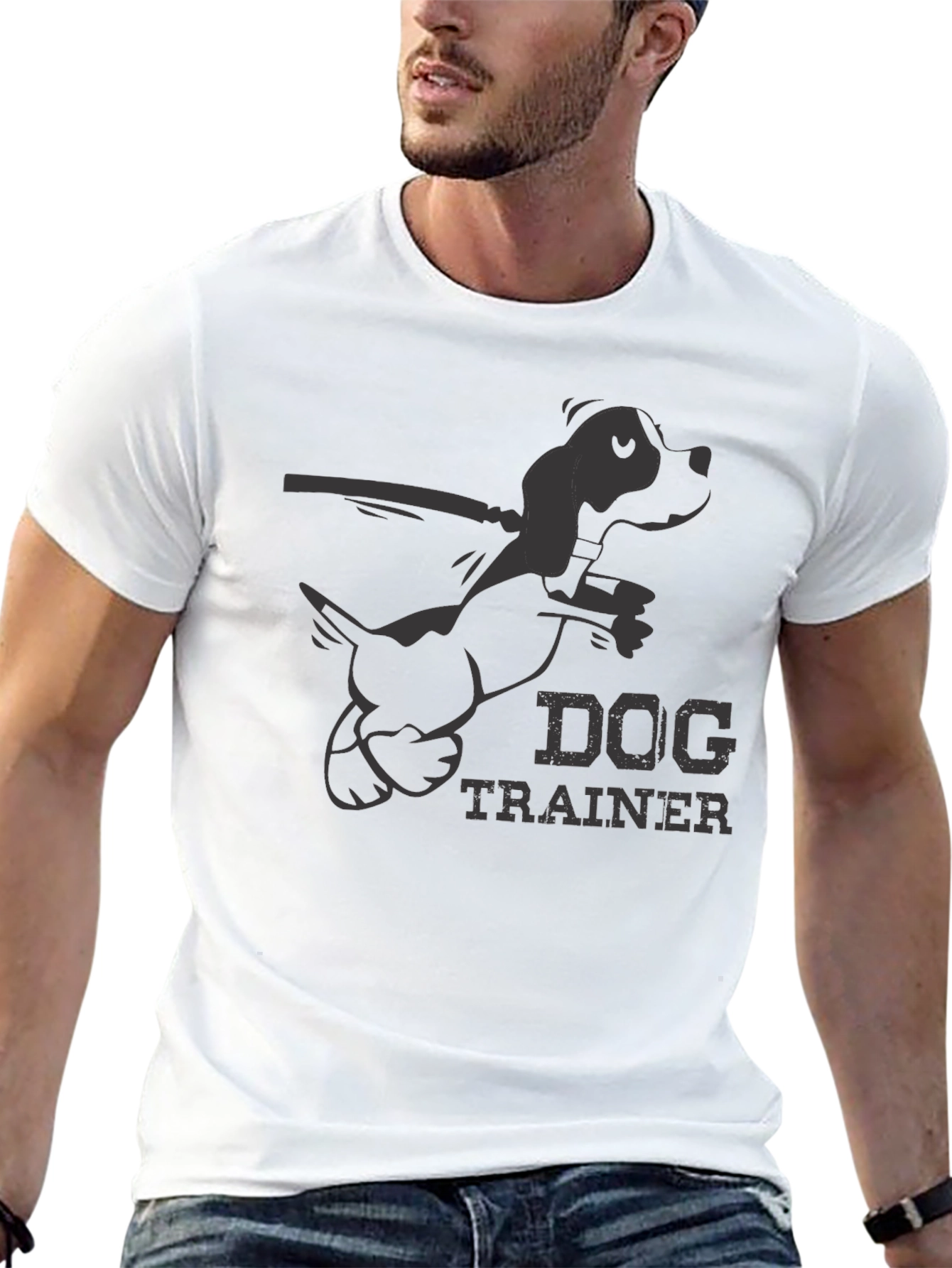 Dog Trainer Graphic T-Shirt - Black