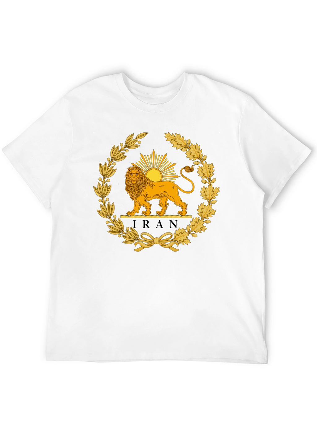 Iran Lion & Sun Emblem T-Shirt - Black