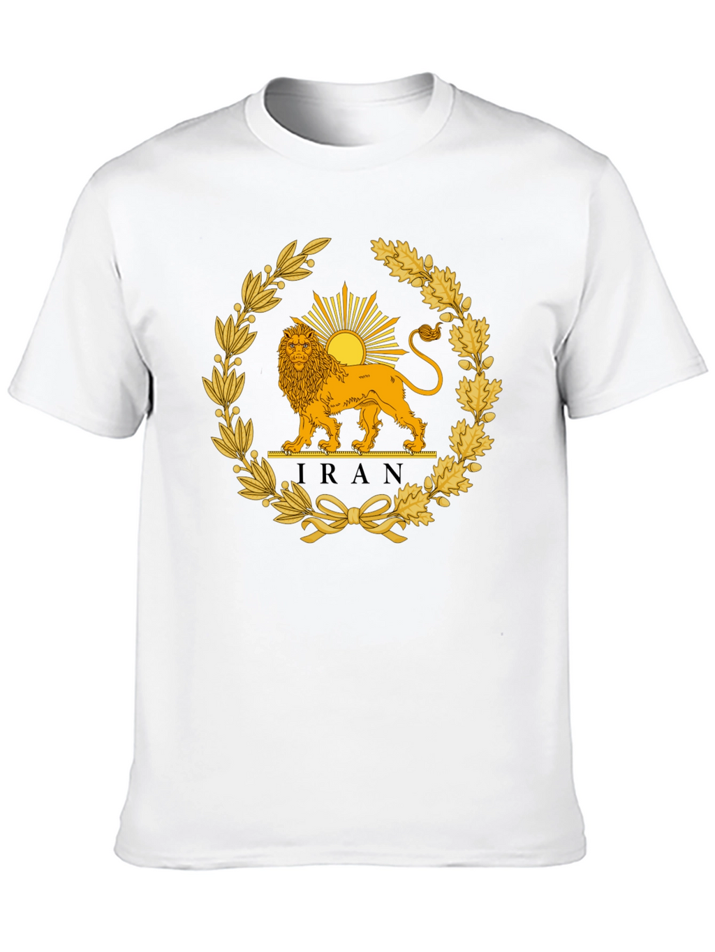 Iran Lion & Sun Emblem T-Shirt - Black
