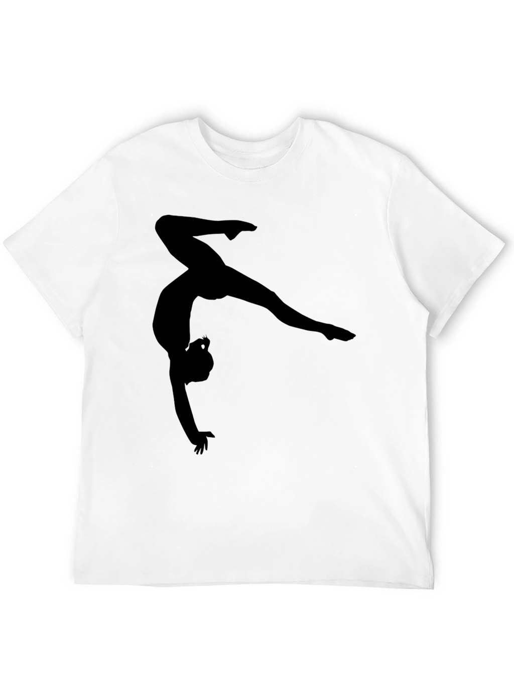 Gymnast Silhouette Graphic Black T-Shirt