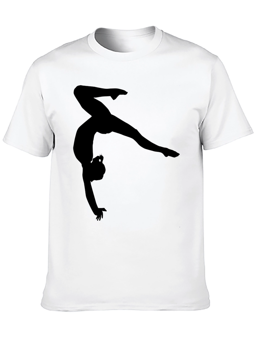 Gymnast Silhouette Graphic Black T-Shirt