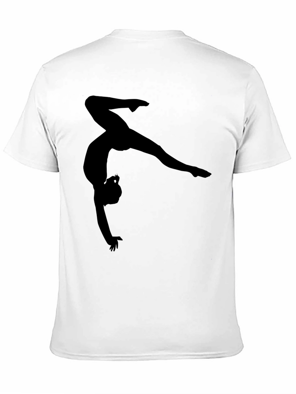 Gymnast Silhouette Graphic Black T-Shirt