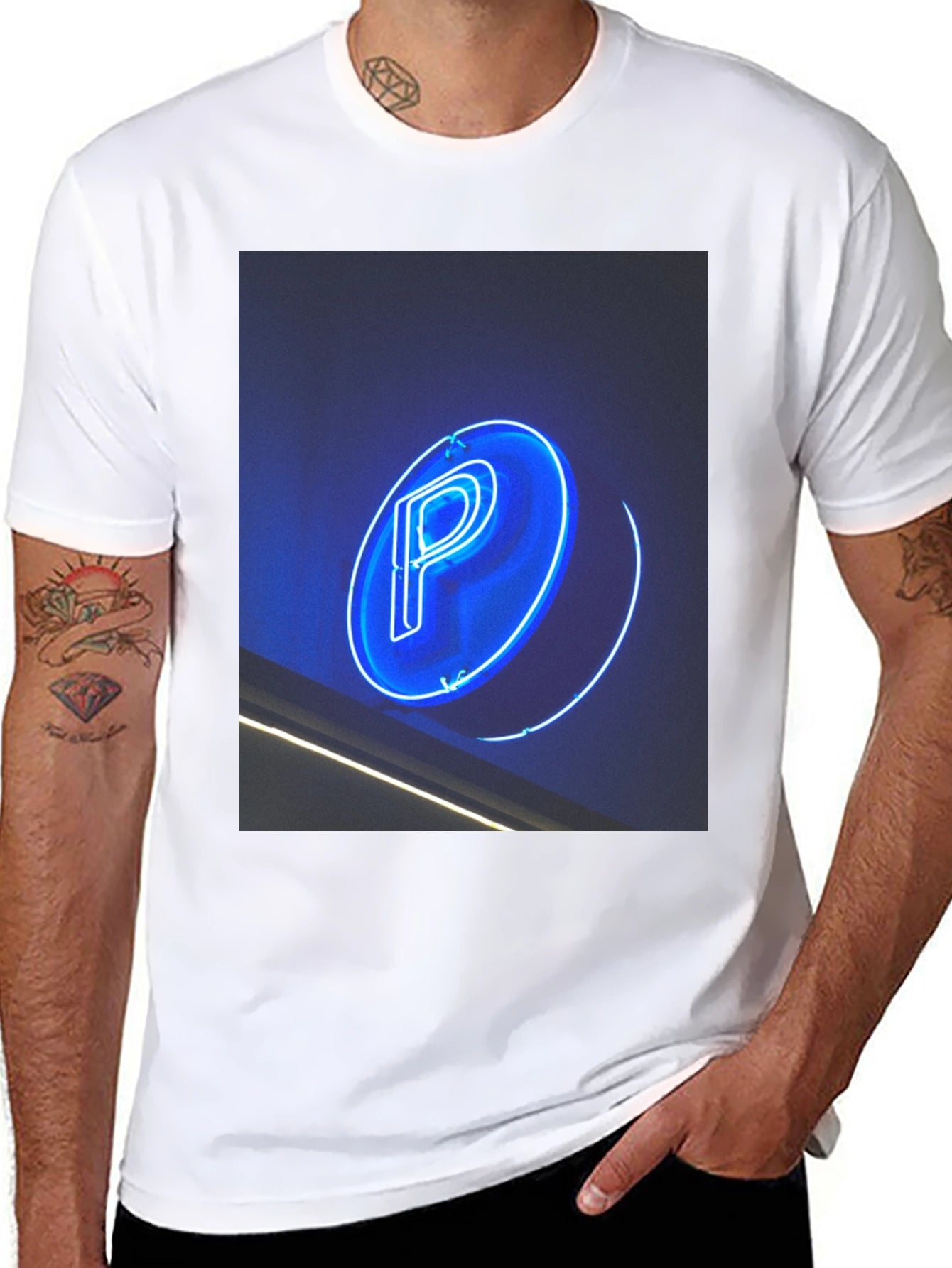 Neon Parking Sign Graphic Tee