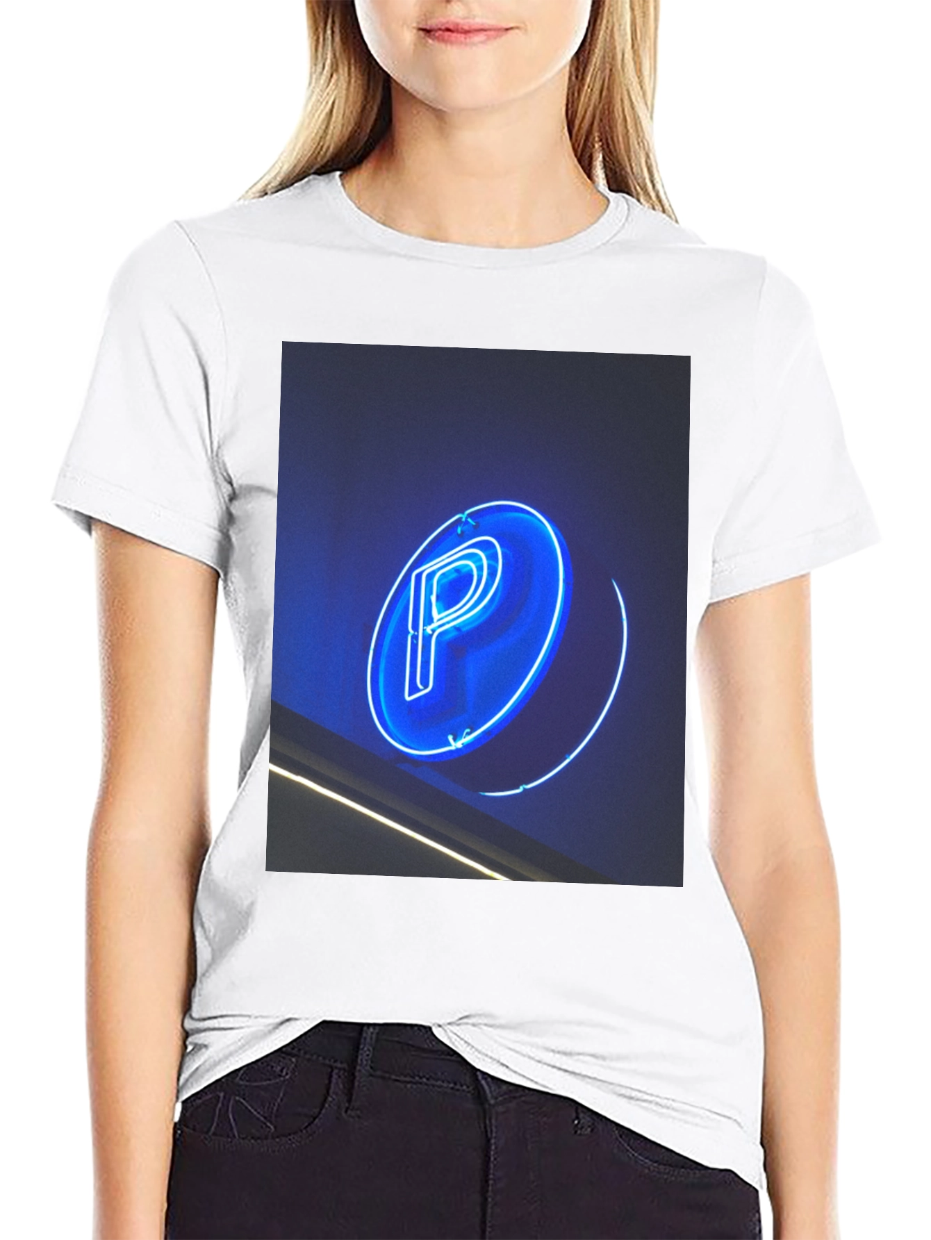 Neon Parking Sign Graphic Tee