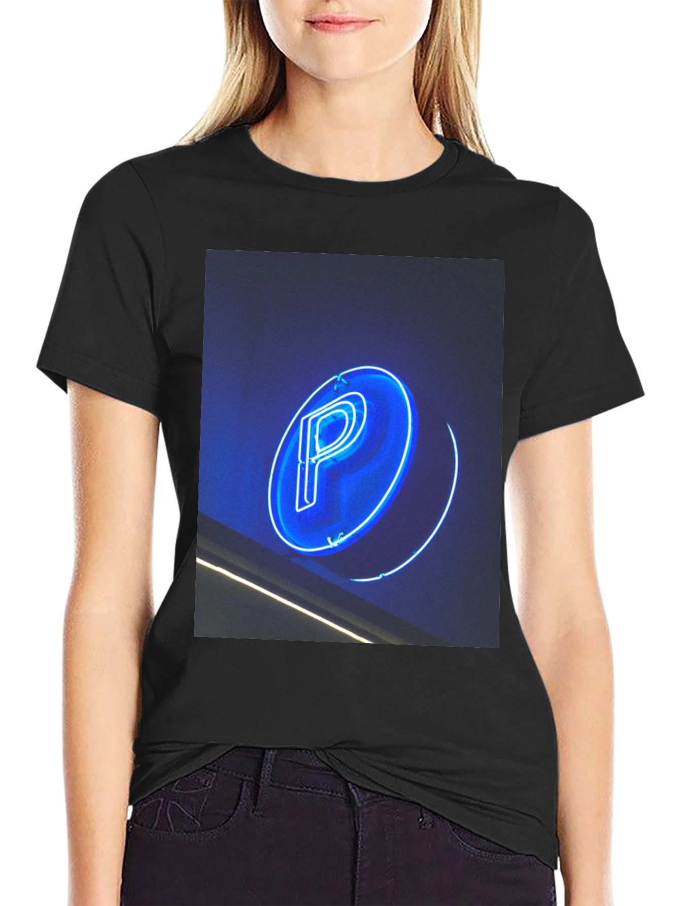 Neon Parking Sign Graphic Tee