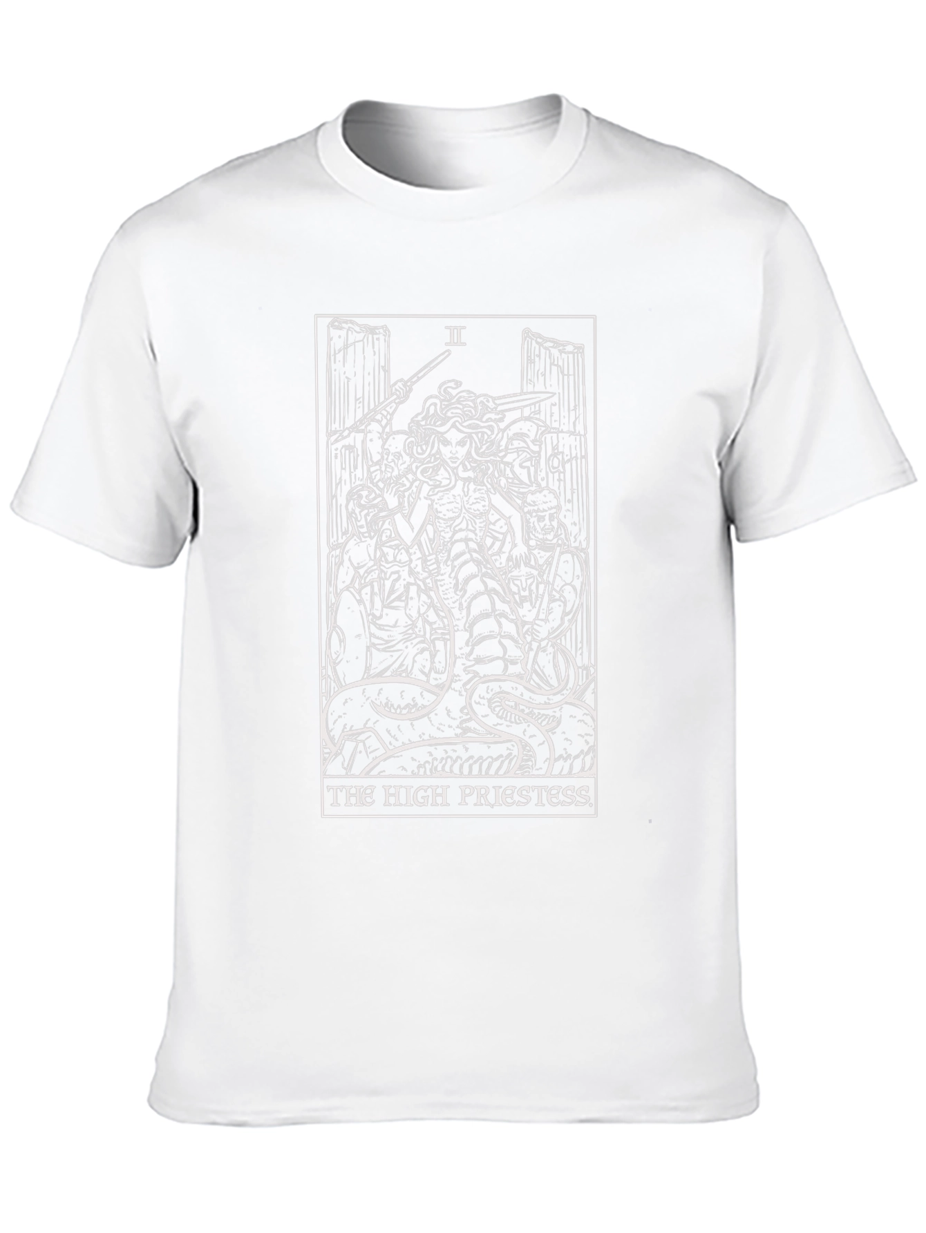 Medusa High Priestess Tarot Card Black T-Shirt