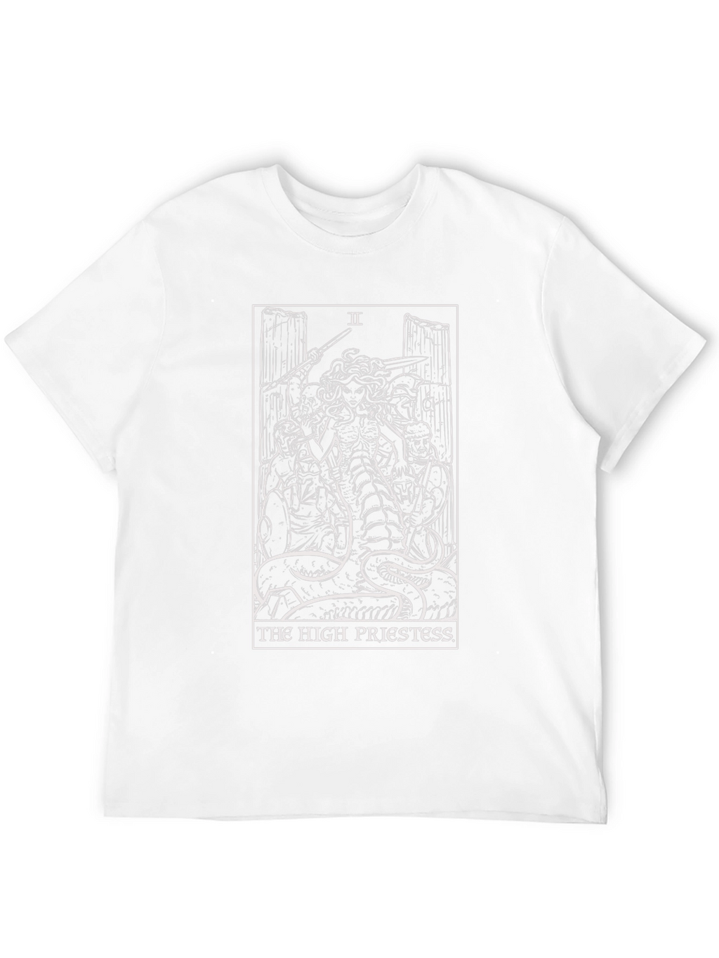 Medusa High Priestess Tarot Card Black T-Shirt