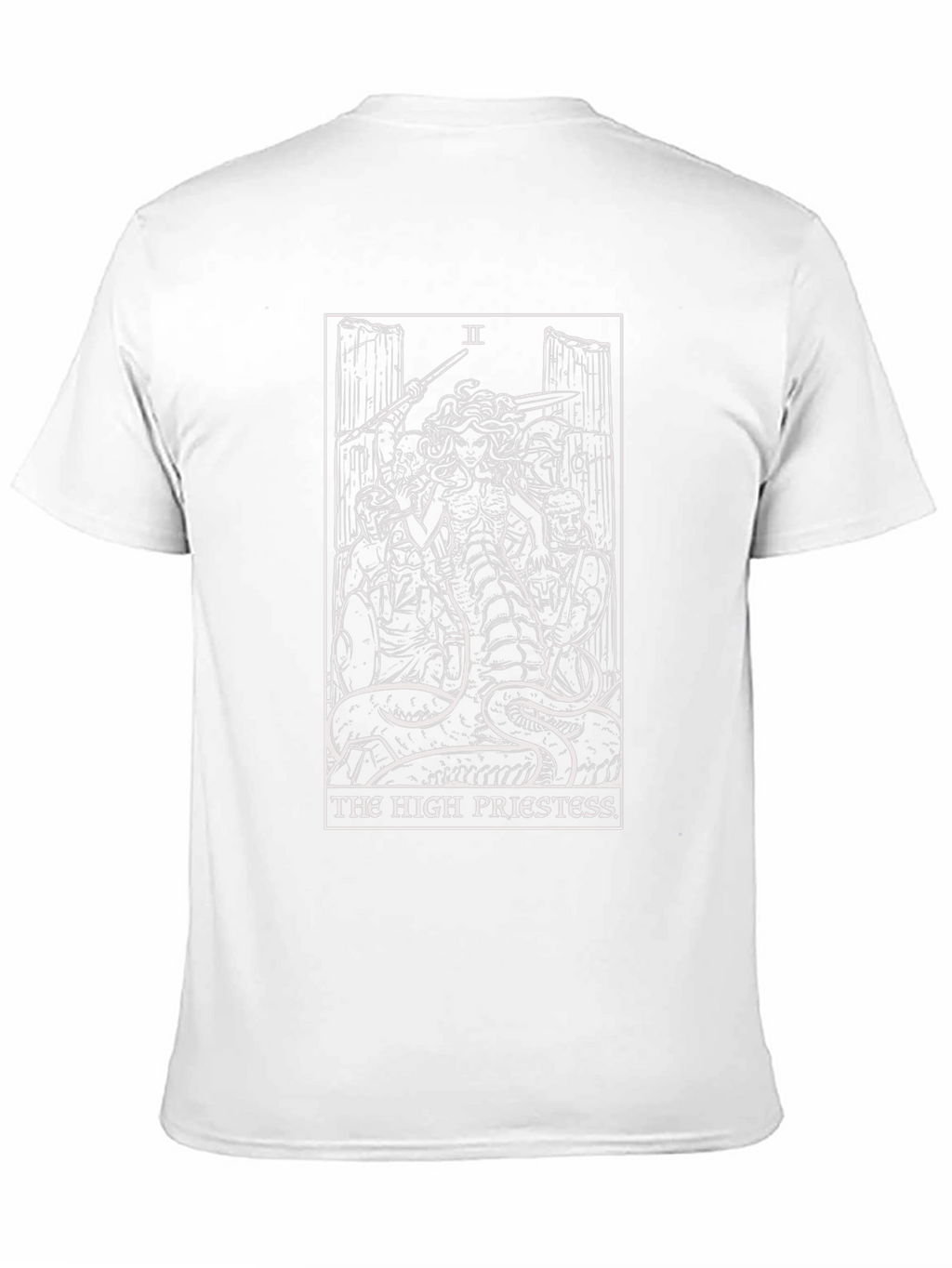 Medusa High Priestess Tarot Card Black T-Shirt